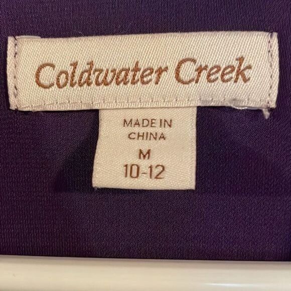 Coldwater Creek purple blouse, very soft, flowing and wrinkle-free. M (10-12) - Picture 3 of 14